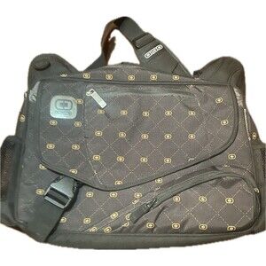 OGIO HipHop Messenger Bag Black Quilted Laptop Shoulder Travel Case Pockets